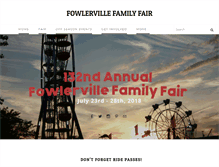 Tablet Screenshot of fowlervillefamilyfair.com